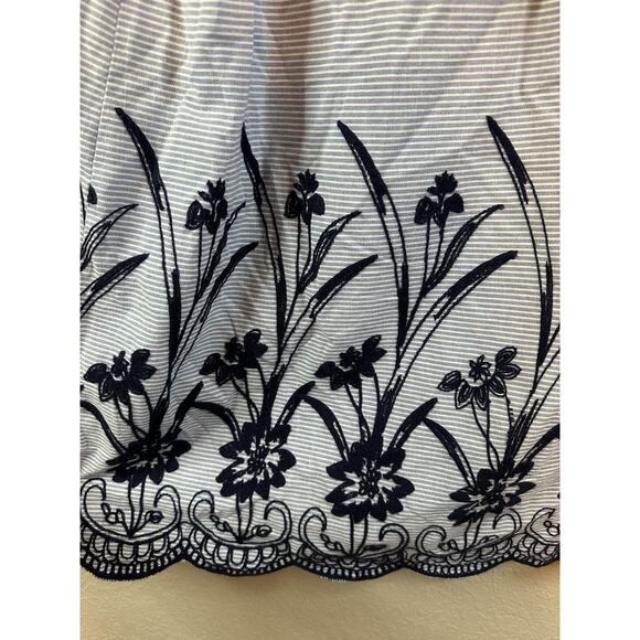 Skies Are Blue Dress Size 1X Embroidered Shift Boho Floral Lined Travel Coastal - Picture 7 of 10